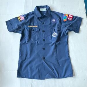 BOY SCOUTS Of America Shirt Youth Large Uniform Scout Poly Blend Youth Large